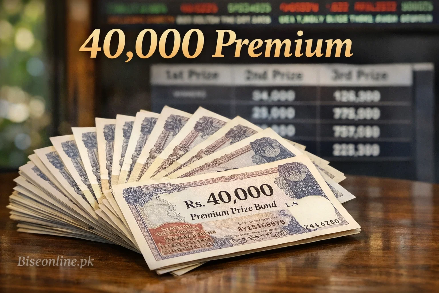 Rs40000 premium prize bond result list Pakistan